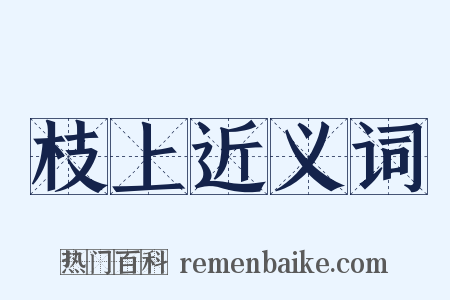 枝上近义词是什么意思的图片